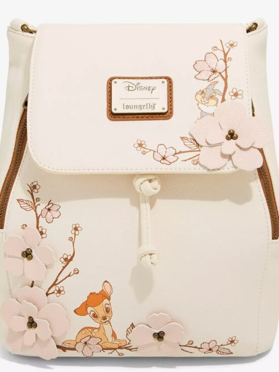 Loungefly Handbags - Loungefly Disney Bambi Cherry Blossom Flap Mini Backpack - Exclusive